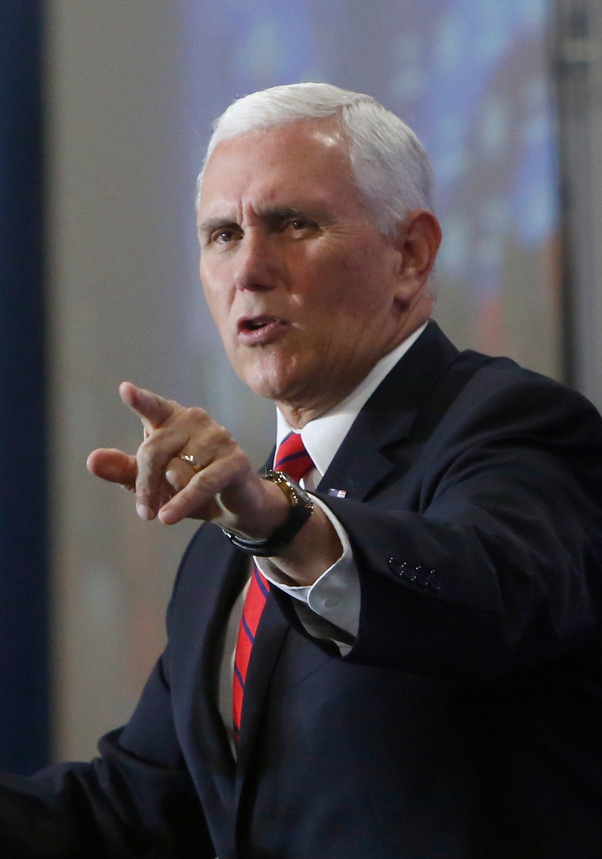 Vice President Mike Pence speaks at MetraPark